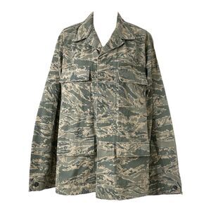 Air Force Men Medium BDU Tactical Utility Jacket Green Tan Digital Camo Pockets